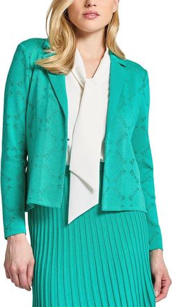 Ming Wang Ming Wang Diamond Burnout Soft Knit Jacket