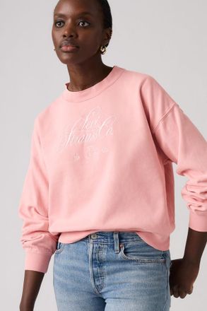 Levi's Graphic Vintage Boxy Sweatshirt - Donna - L - Rosa / Coral Blush