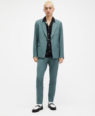 AllSaints Polyester/Wool Moad Skinny Fit Stretch Blazer, Size: 40