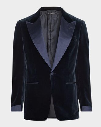 Tom Ford Men & apos;s Shelton Velvet and Satin Evening Jacket
