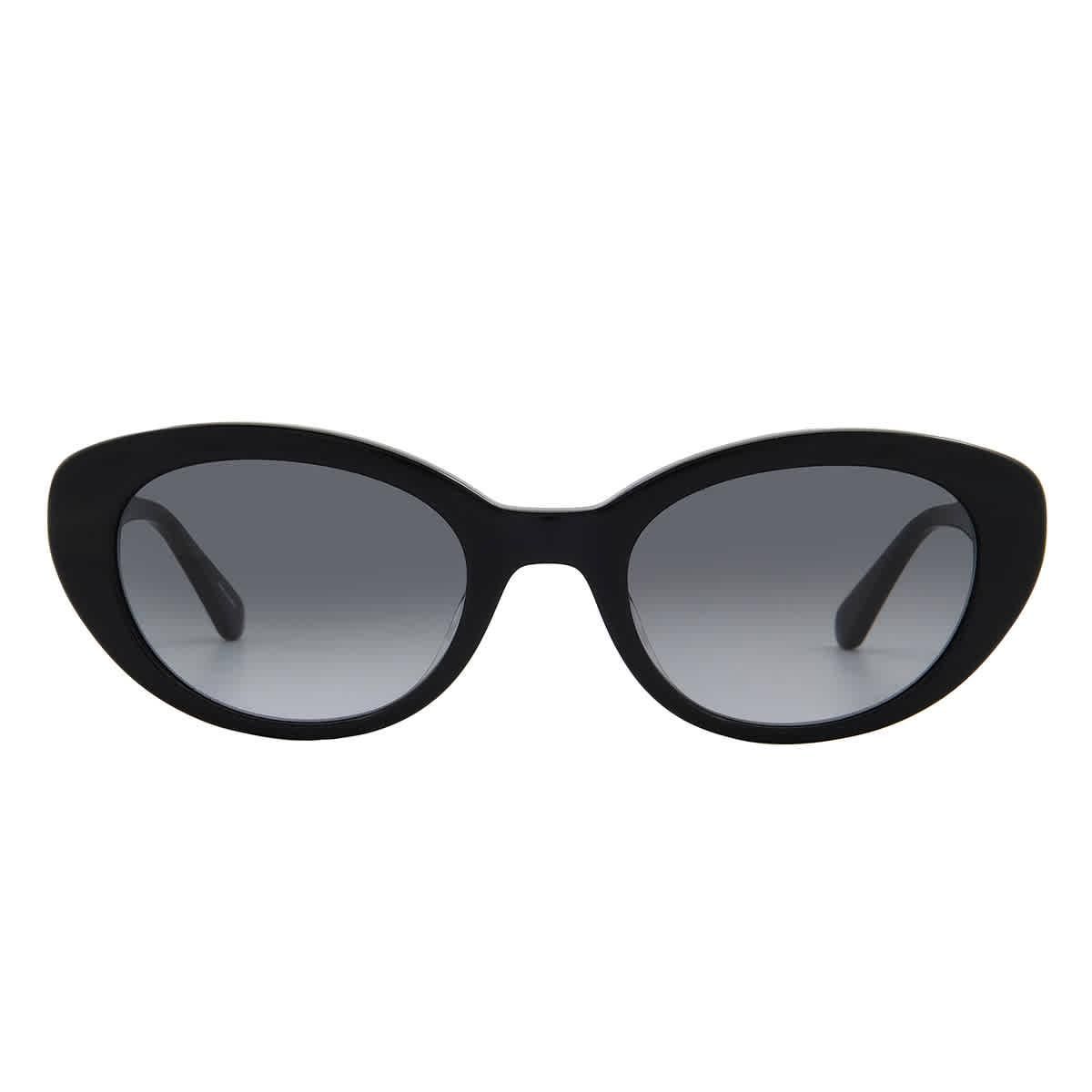 Kate Spade LILLIAN/G/S 0807 9O Sunglasses Black Round Frame, Grey Lenses Kate Spade New York Grey Oval Sunglasses CRYSTAL/S 0807/9O  main image 2