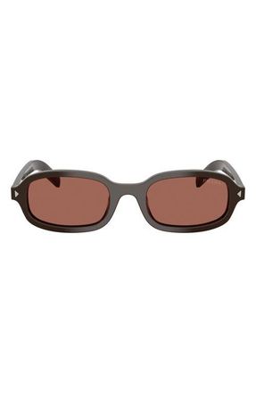 Prada 50mm Oval Sunglasses in Cigar /Brown at Nordstrom