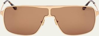 Tom Ford Zappa Metal and Acetate Aviator Sunglasses