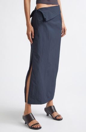 Paloma Wool Fosca Adjustable Recycled Nylon & Organic Cotton Skirt in Navy at Nordstrom, Size 38
