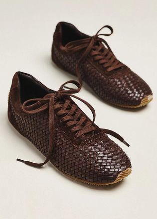 Maeve Woven Leather Sneakers