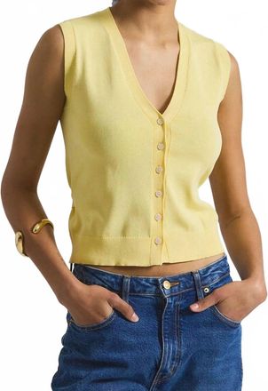 Derek Lam Crosby Brit Cardigan In Buttercup