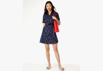 Kate Spade New York Tossed Strawberry Shirtdress