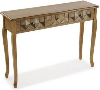 VERSA Consola recibidor con 3 cajones en aglomerado efecto madera marrón