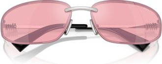 Miu Miu 0Mu A50S Rectangular Rimless Sunglasses