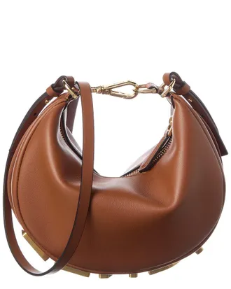 Fendi Fendi Fendigraphy Mini Leather Hobo Bag