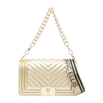 Marc Ellis Rubber shoulder bag with front logo - female - Marc Ellis - Shoulder Bags - Beige - ONE SIZE - Bags