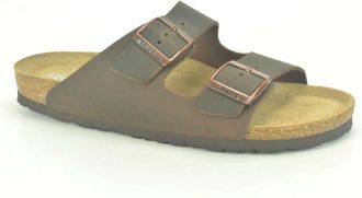 Rohde Schoenen, Heren, Bruin, 42 EU, Bruin Leren Klomp met 2 Gespen