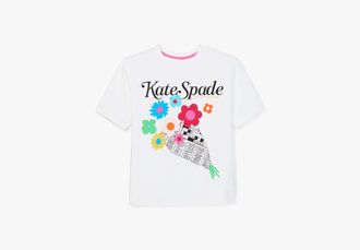 Kate Spade New York Floral Newspaper Tee
