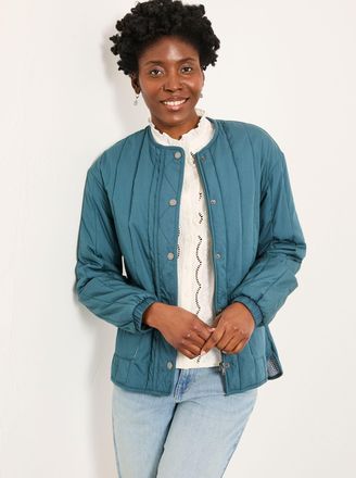 Fat Face FatFace Raya Teal Blue Petite Quilted Jacket