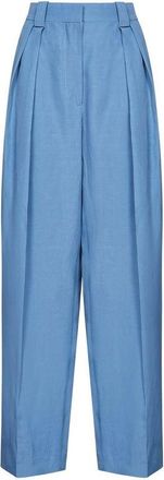 Stella McCartney Blue Linen Casual Womens Pants