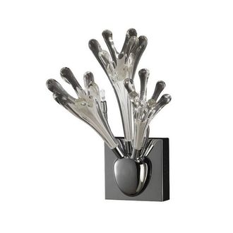 Netlighting Love Wall Lamp 3 Light G4 Chrome White Glass NOT LED CFL Compatible in Grey