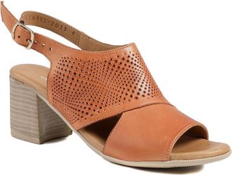 Jones Bootmaker Womens Halina Leather Slingback Sandals - Tan - Size UK 5