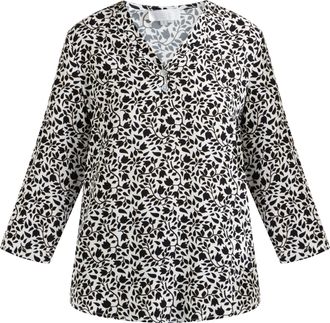 Usha Overhemd blouse qisha Dames Zwart Veelkleurig