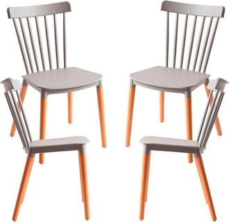 Regalos Miguel Packs Sillas Comedor - Pack 4 Sillas Leka - Gris
