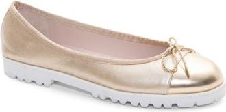 Paul Mayer Attitudes Bravo Lug Sole Ballet in Metallic Gold at Nordstrom, Size 9