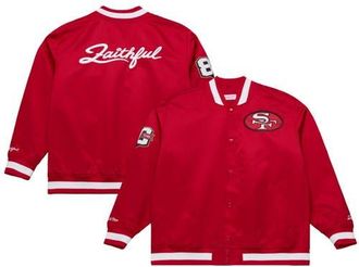 Mitchell & Ness Mens Mitchell & Ness Scarlet San Francisco 49ers 80th Anniversary Heavyweight Satin Full-Snap Jacket at Nordstrom, Size Medium