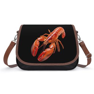 Generic Lobster Cute Crossbody Bags for Women Fashion Leather Shoulder Handbags With Adjustable Strap