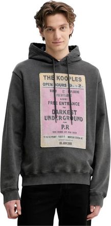 The Kooples Heren, Sweatshirts & Hoodies, Grijs, Maat: XL Katoen