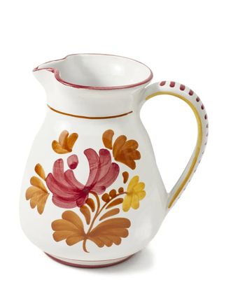 Cabana floral-print jug - White