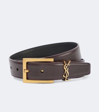 Saint Laurent Cassandre 30mm leather belt