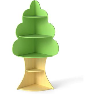 Costway Tree Bookshelf Kids 5-Tier Children Book Display Rack-Green