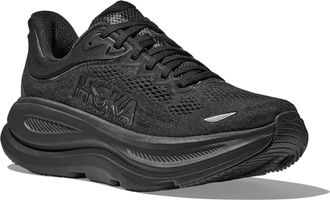 Hoka One One Laufschuh HOKA ONE ONE BONDI 9, Herren, Gr. 42,5, schwarz, schwarz, Synthetik, Textil, Schuhe Laufschuh, f&uuml;r mehr D&auml;mpfung