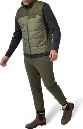 FlyLow Larry Mock Neck Vest In Leaf/evergreen
