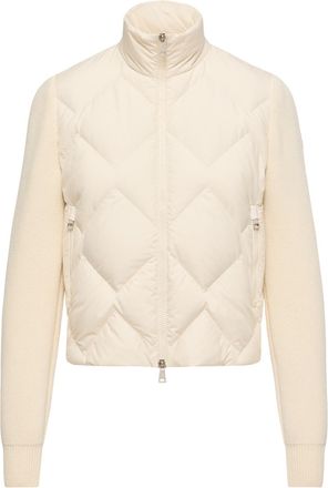 Moncler Moncler Wool & Cashmere Padded Zip-up Cardigan, Women, White, Size: Xl