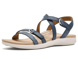 Aetrex Hadley Adjustable Quarter Strap Sandals Womens Sandals Hazy Blue : EU 41 (US Womens 10-10.5) M (B), Leather