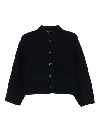 SOEUR Olympe button-fastening jacket - women - Cotton/Virgin Wool - 0 - Blue