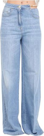 Simona Corsellini Dames, Jeans, Blauw, Maat: 2XS Katoen