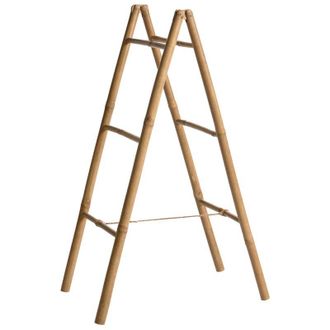 Beliani Toallero De Bamb&uacute; Perchero Para Ropa Almacenaje Para Ba&ntilde;o 3 Barras Natural Mojanda