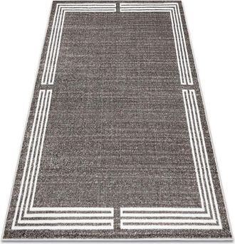 RugsX Rugsx - Alfombra Mateo 8034/944 Moderna Marco - Estructural Gris / Beige Grey 180x270 Cm