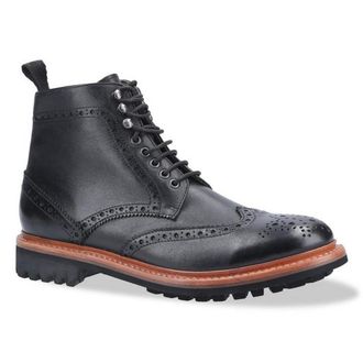 Cotswold Mens Rissington Commando Lace Up Leather Dress Boot (Black) - Size UK 12
