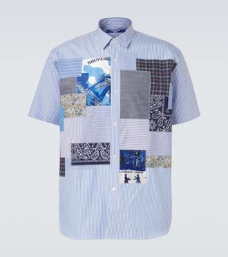 Junya Watanabe Camicia in cotone patchwork a righe