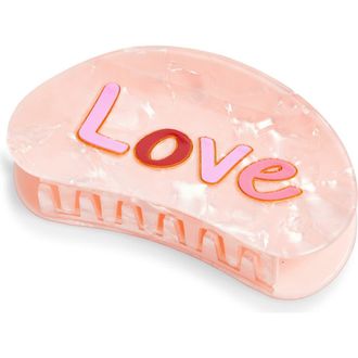 Frasier Sterling Love Claw Clip in Pink at Nordstrom
