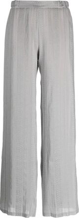 Zeus + Dione high-waisted wide-leg trousers - women - Rayon/Silk - 34 - Grey