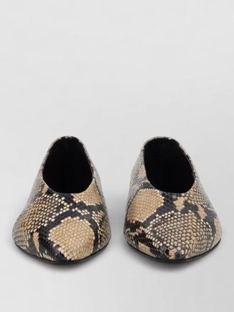 Aeyde ballerina flats betty snake print pointed toe