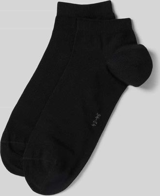 Falke Sneaker-Socken mit geripptem Abschluss im 2er-Pack in Black, Gr&ouml;&szlig;e 39-42