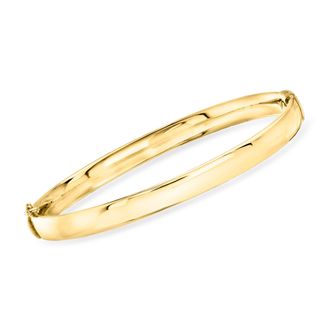 Ross-Simons 18kt Gold Over Sterling Polished Bangle Bracelet