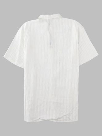 HUGO BOSS Striped Seersucker Shirt - White