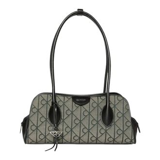 Calvin Klein Borsa a spalla Emblem Jacquard - - Bags - Donna - Beige - ONE SIZE