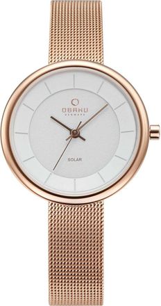 Obaku Womens Lys White Round 34mm