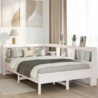 Berkfield Home Bookcase Bed without Mattress White 120x190 cm Solid Wood Pine