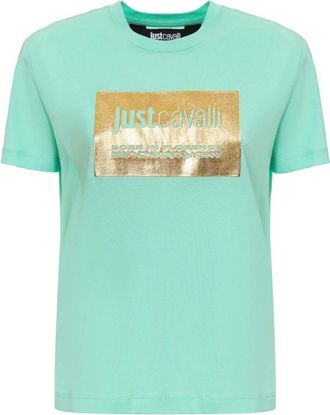 Just Cavalli T-shirts en Polos - Dames - T-shirts - Groen - 2XS - Tops